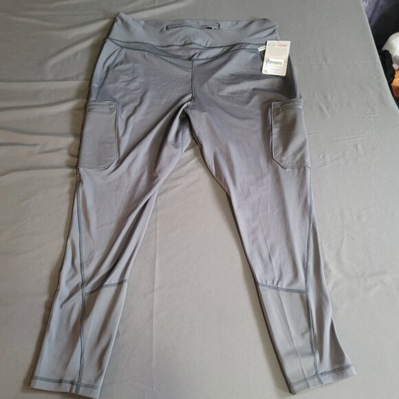 Wrangler x All Terrain Gear Cargo Pants Womens XXL Grey Athletic Hiking Leggings - Picture 13 of 16